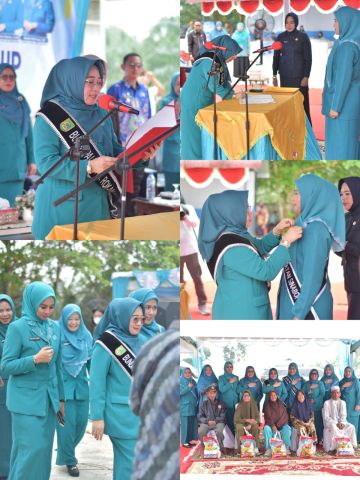 Ketua TP PKK Rohil Tatik Sri Rahayu Lantik Nanda Sabrina, ST Sebagai Ketua TP PKK Kecamatan Sinaboi